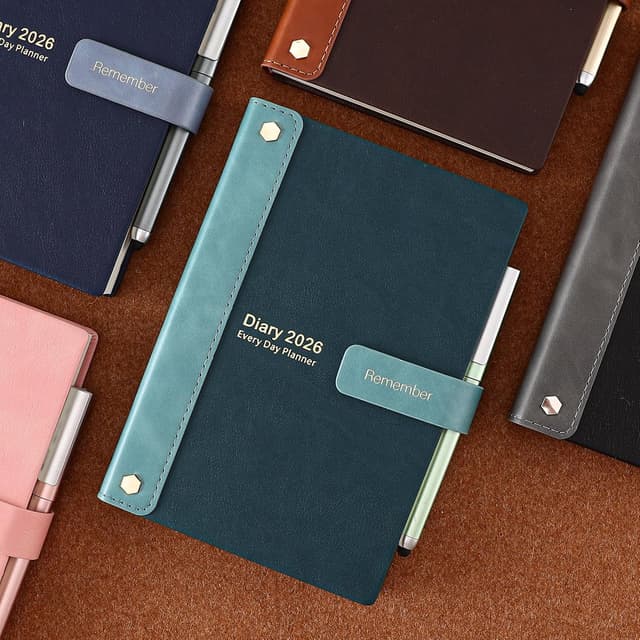 Detalle 2 de Mljtoyo Academic Diary 2026 (A5) – Day-Per-Page Hardcover Organiser, Jan–Dec 2026