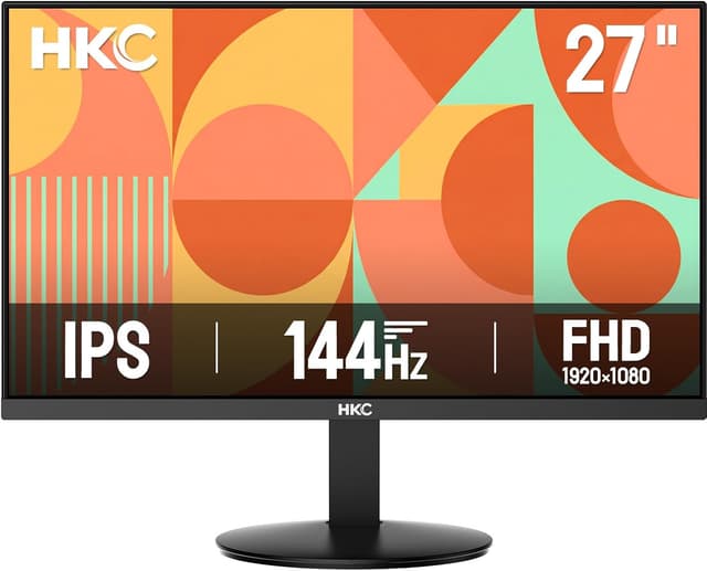 Detalle de HKC Moniteur 27 pouces 144 Hz IPS Full HD 1080p – Adaptive Sync, 99% sRGB, 5 ms, HDMI & VGA, VESA 100×100