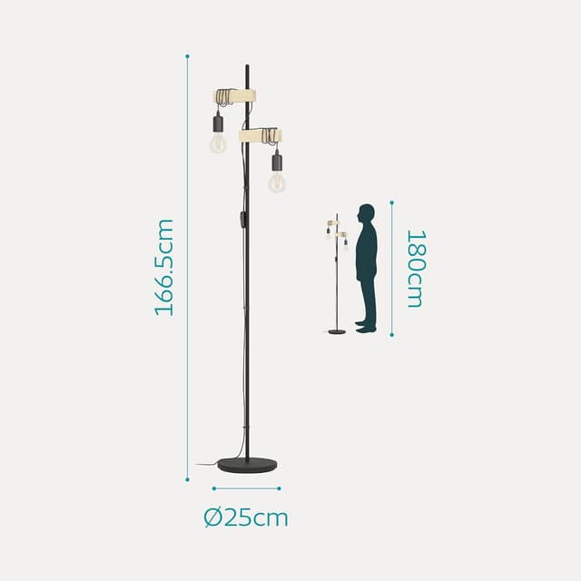 Thumbnail 6 de Eglo TOWNSHEND lampadaire 166,5 cm