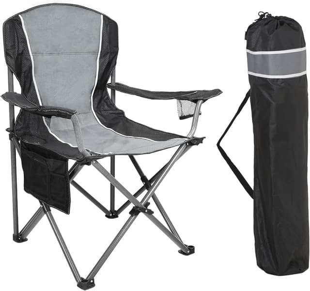 Thumbnail 6 de LET’S CAMP Campingstuhl Klappstuhl faltbar mit Getränkehaltern & Tragetasche XL (bis 160 kg)