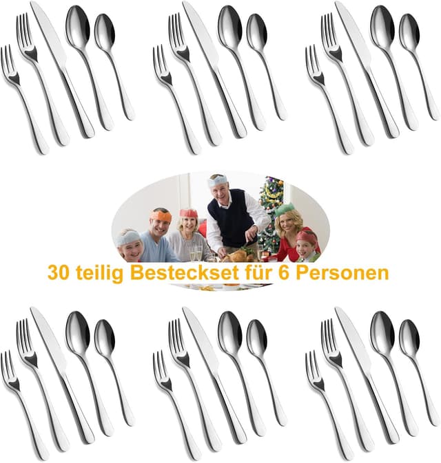 Thumbnail 6 de BEWOS Besteck Set 30-teilig 🍽