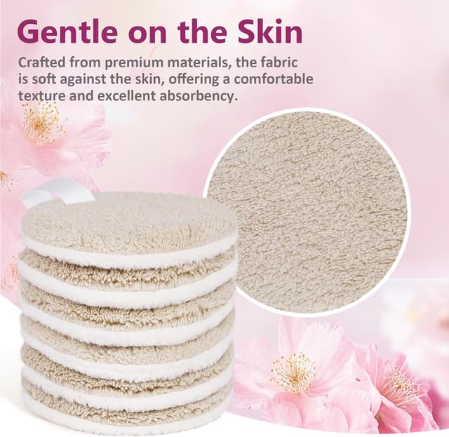 Detalle de LOPHE 6 dischetti struccanti lavabili a doppia faccia in microfibra (beige) – riutilizzabili