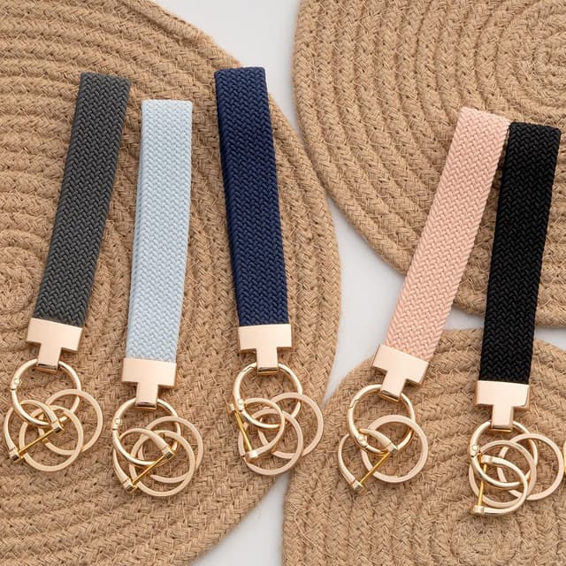 Thumbnail 6 de CHUQING Schlüsselanhänger mit elastischem Schlüsselband fürs Auto (kurz) – praktische Handgelenk-Befestigung