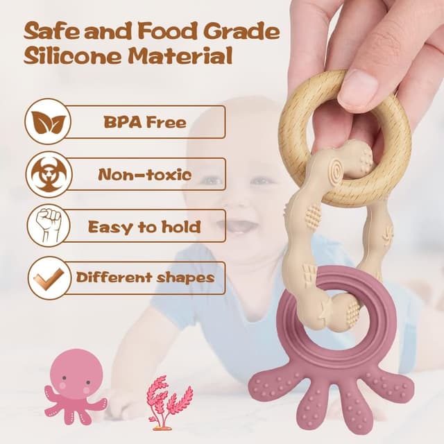 Thumbnail 4 de Vicloon Dentizione Neonati Giocattolo 3 pezzi