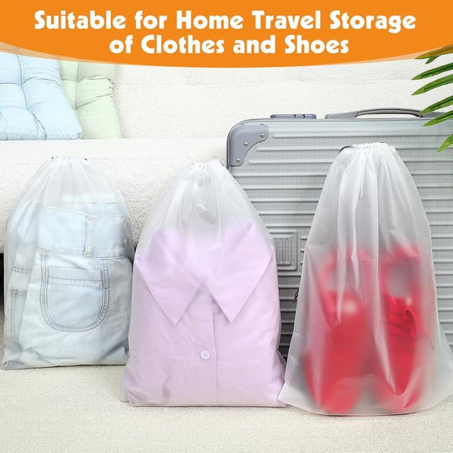 Detalle de Yoosso 40 PCS shoe bags, 40 x 30 cm clear