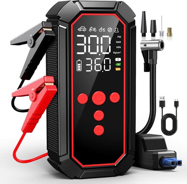 Detalle de Fshyos jump starter 150 PSI air pump
