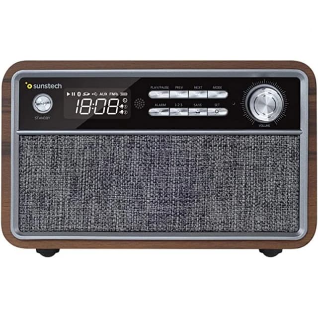 Detalle 2 de Sunstech RPBT500 Radio portátil con Bluetooth negro y madera
