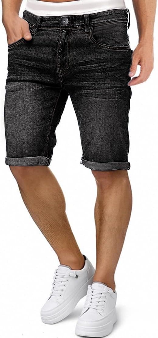 Detalle 2 de Short Jean Homme ZOXOZ Bermuda en denim stretch – coupe slim pour l’été