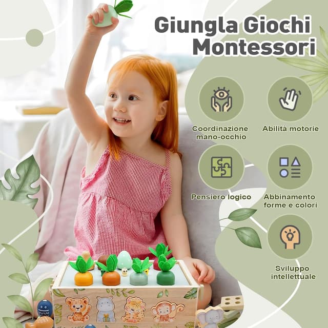 Detalle 2 de Almaxi Giochi Montessori 9‑in‑1 per 1 anno 🎲