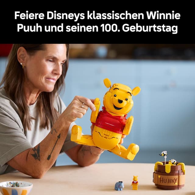 Detalle de LEGO Disney Winnie Puuh (43300) – Modellbau für Erwachsene mit Honigtopf & Sammlerfiguren