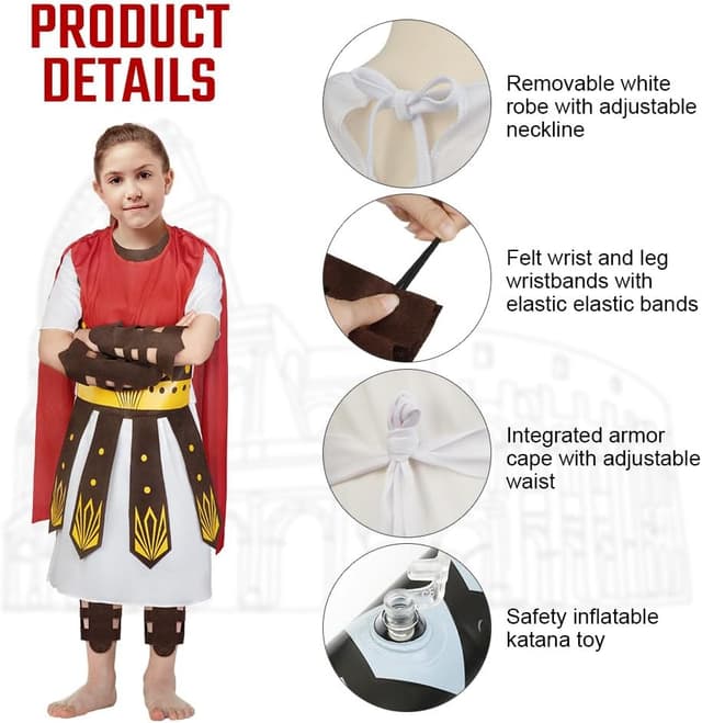 Thumbnail 2 de AYBUY Romano Medievale Costume Bambino 🛡