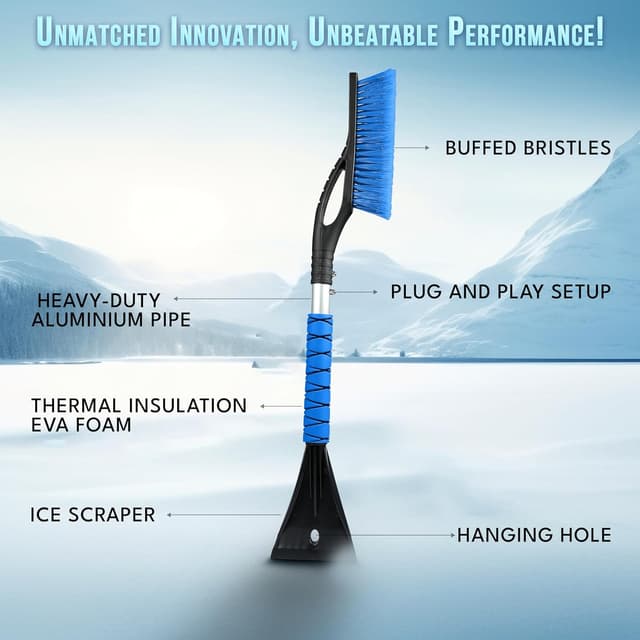 Thumbnail 3 de EcoNour 27" Snow Brush with Ice Scraper 2-Pack