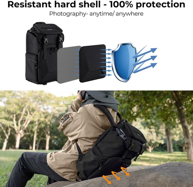 Detalle de K&F Concept Camera Case 15.7-inch laptop compartment