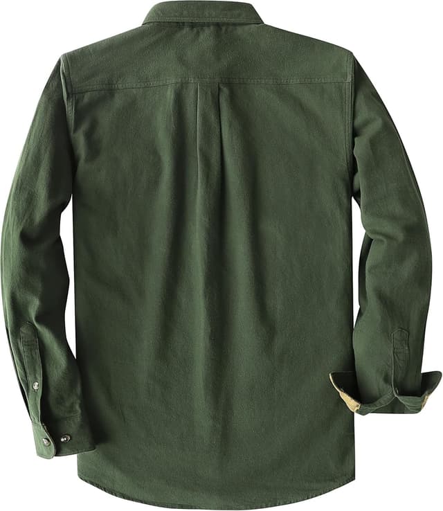 Detalle 2 de Dubinik Herren Flanellhemd kariert mit Brusttasche und Langarm (Regular Fit)