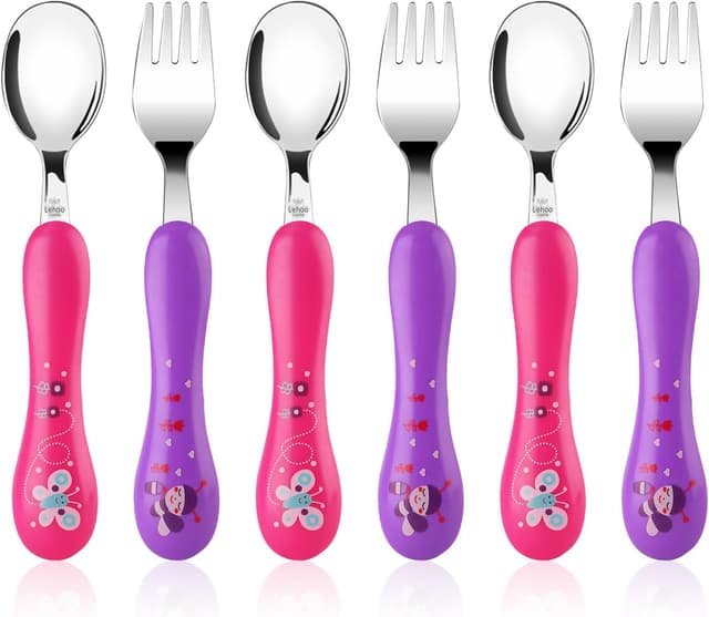Imagen de Lehoo Castle Toddler Fork and Spoon Set 6pcs 🍽 en OfertitasTOP