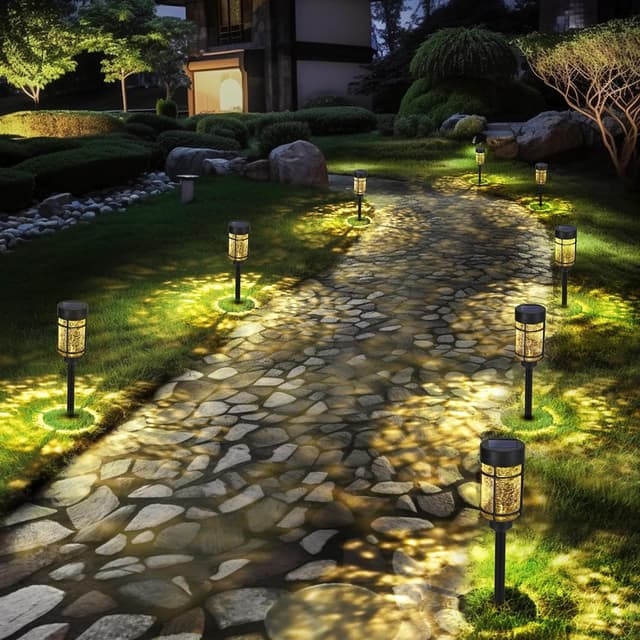Detalle 2 de GIGALUMI Solar Lights Outdoor Garden (8-pack) with Cold & Warm Light Switching
