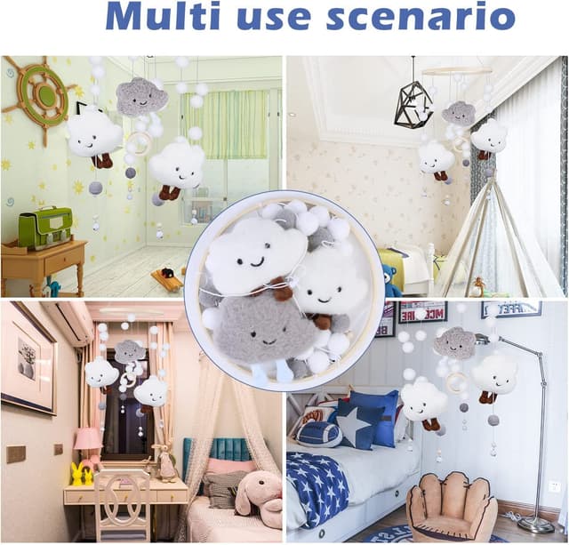 Thumbnail 1 de TVAIVTN Baby Mobile 3D Wolken