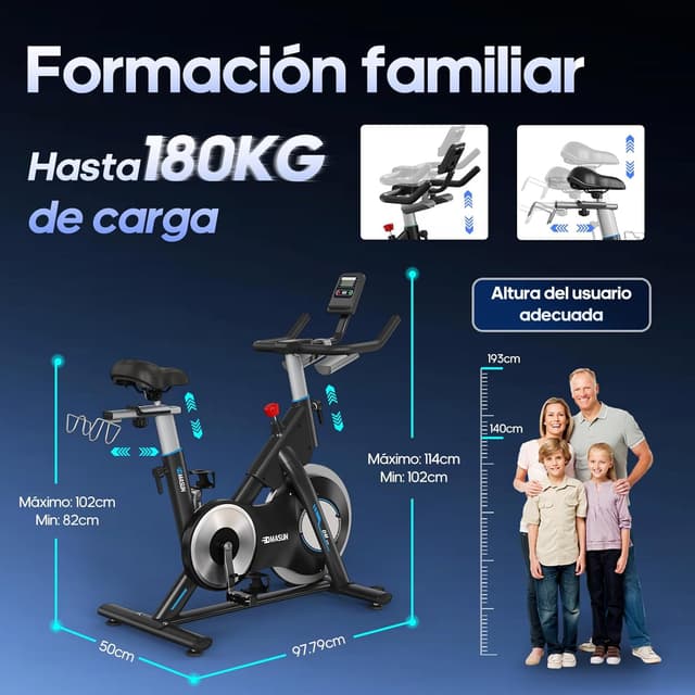 Thumbnail 6 de DMASUN 2026 Newest Bicicleta estática 180 kg