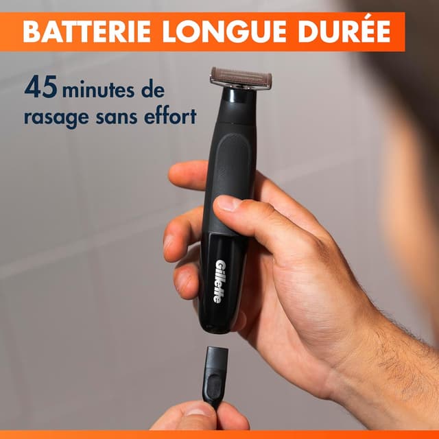 Thumbnail 6 de Gillette Fusion One (série Fusion) — tondeuse et rasoir électrique homme hybride tout-en-un, tête pivotante, sans fil et étanche