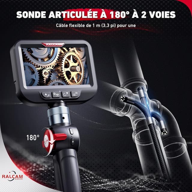 Thumbnail 2 de Ralcam Caméra Endoscope 4,3" HD 1080P 1m