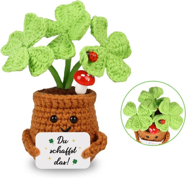 Detalle de WenmthG Glücksbringer Vierblatt Kleeblatt