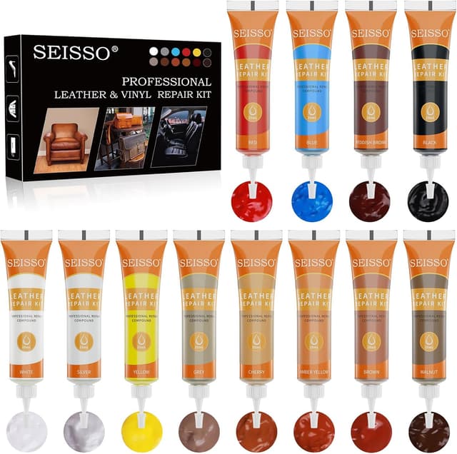 Thumbnail 6 de Kit réparation cuir SEISSO 18 pièces