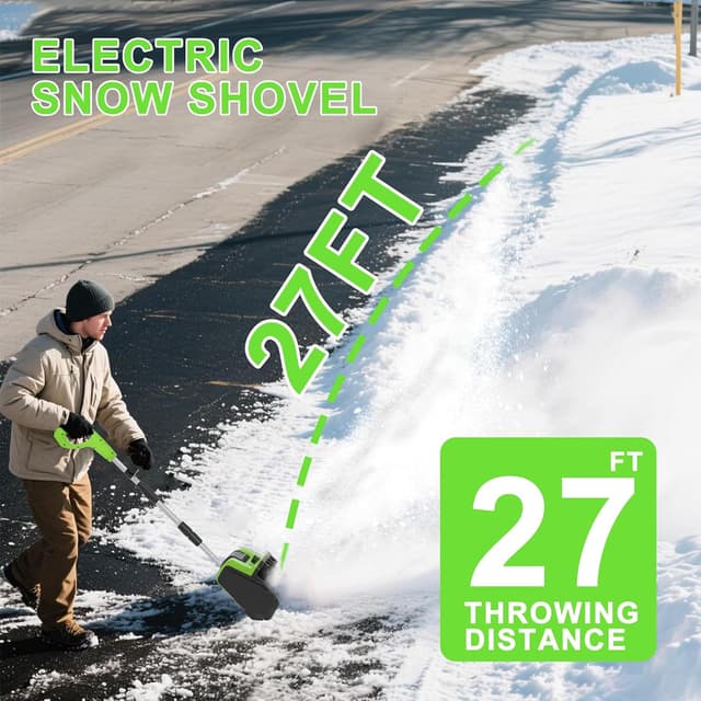 Detalle 2 de Cordless Snow Shovel 12.5" Electric Snow Blower 20V