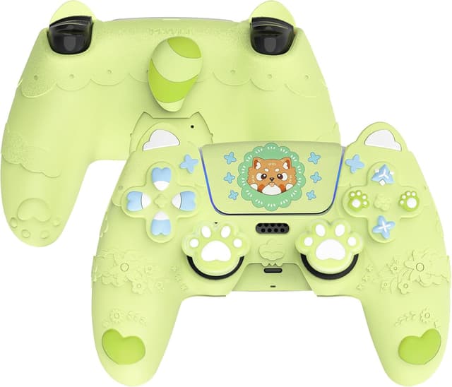 Detalle de playvital PlayVital Cute Spring Lesser Panda Silicone Cover for PS5 Controller (anti-grip, shockproof skin)