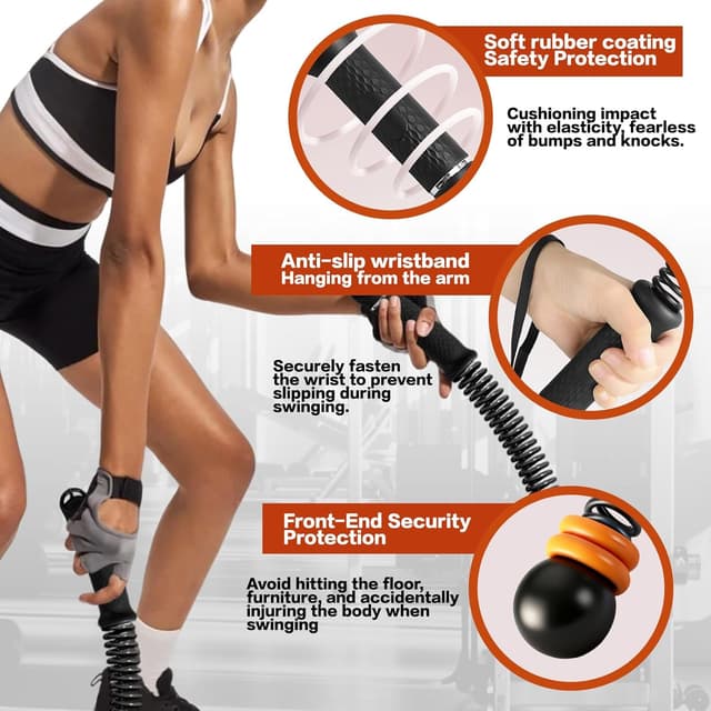 Detalle 2 de Gewichtete Trainingsseile „Combat Rope“ (kabellos) mit verstellbarem Gewichtsring