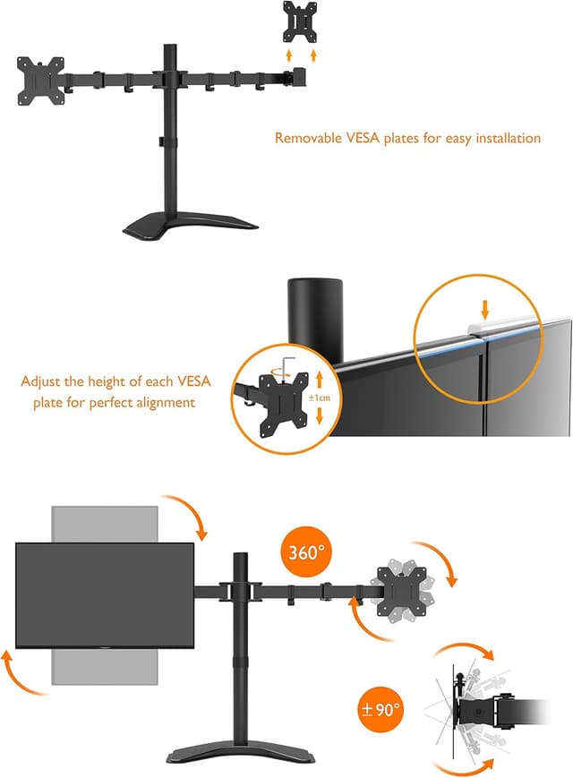 Thumbnail 4 de BONTEC Dual Monitor Stand 13–27" 10kg