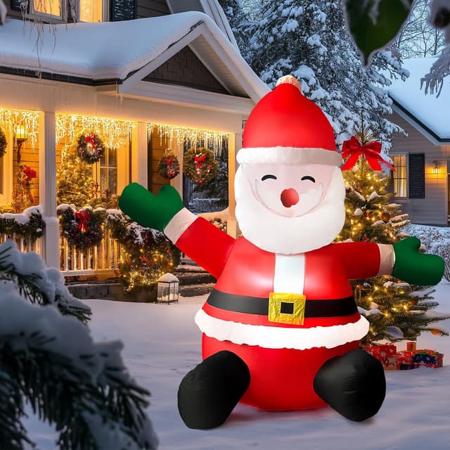Detalle 2 de HONGLAND 5FT Christmas Sitting Santa Inflatable