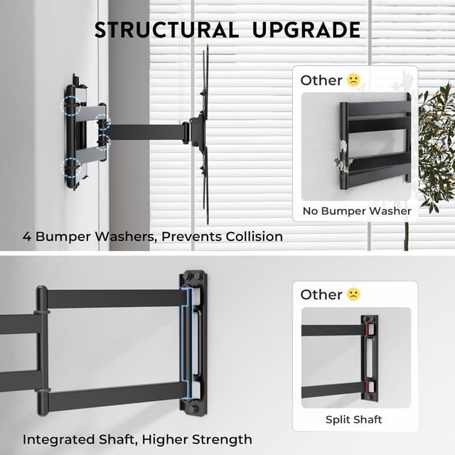 Thumbnail 6 de BONTEC Langarm TV Wandhalterung 950 mm für 26–65″ Fernseher