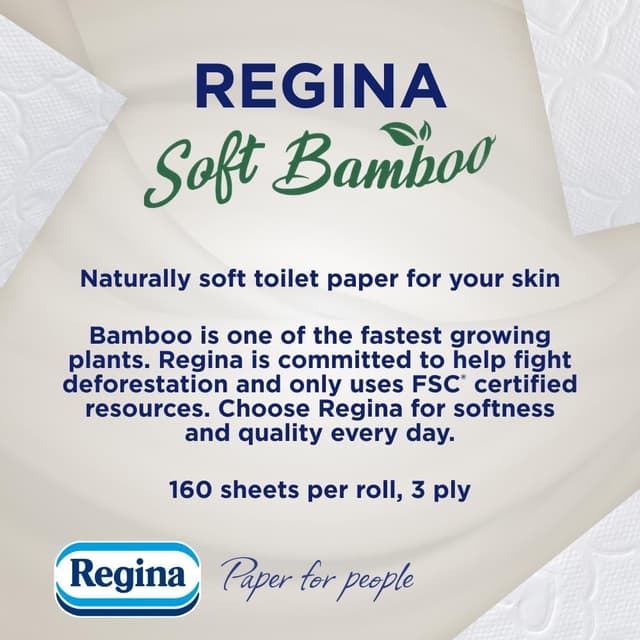 Thumbnail 1 de Regina Soft Bamboo Toilet Tissue 45 Rolls
