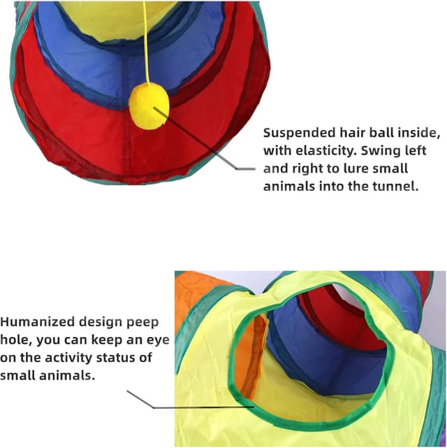 Detalle 2 de sanvpwsan Rabbit Tunnel Toy, 80 cm 3-way