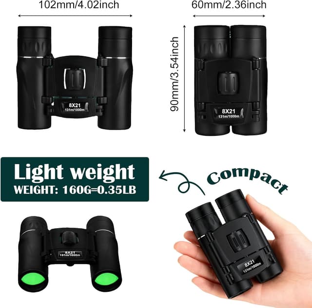 Detalle 2 de ARPDJK Kompaktes Fernglas 8x21