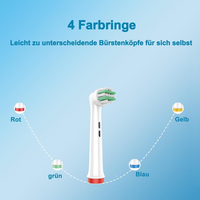 Detalle 2 de Kinder Aufsteckbürsten für Braun Oral-B Pro Junior & mehr – 8 Stück, weiche Borsten