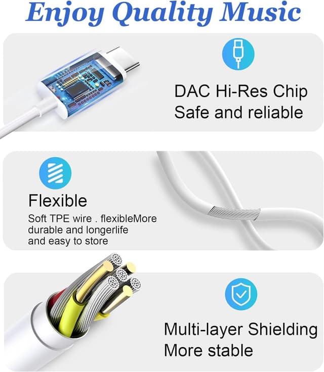 Thumbnail 5 de USB C Headphones 2‑Pack Wired Earphones