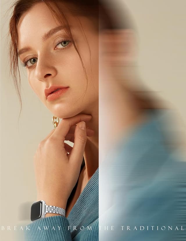 Detalle de Towonshy cinturino sottile Apple Watch acciaio