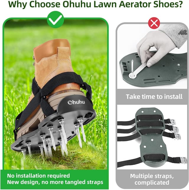 Detalle 1 de Ohuhu Lawn Aerator Shoes