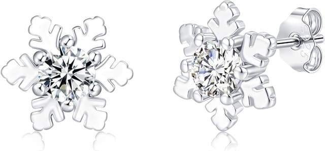 Detalle de 925 Silber Weihnachts-Ohrstecker 8 mm