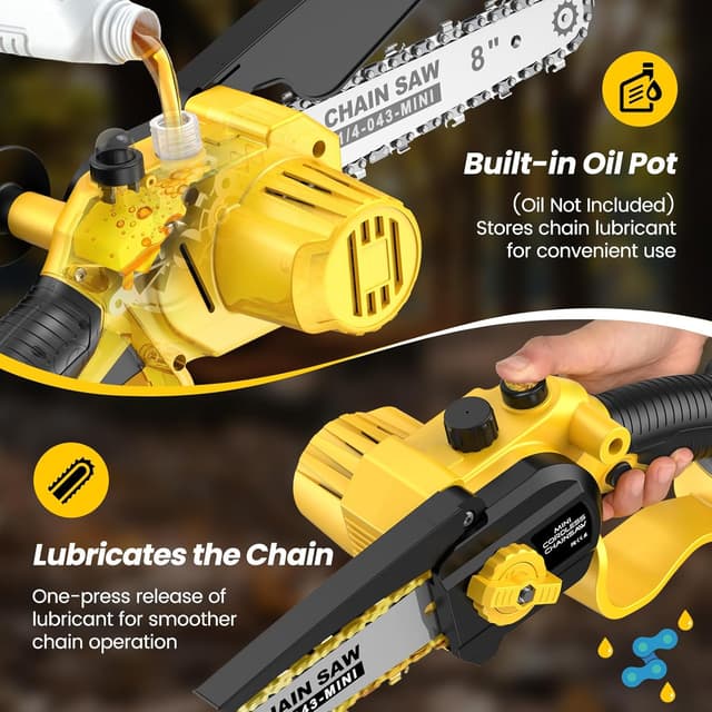 Thumbnail 2 de Mini Motosierra Batería 8000mAh, 1000W Sin Escobillas 🪚