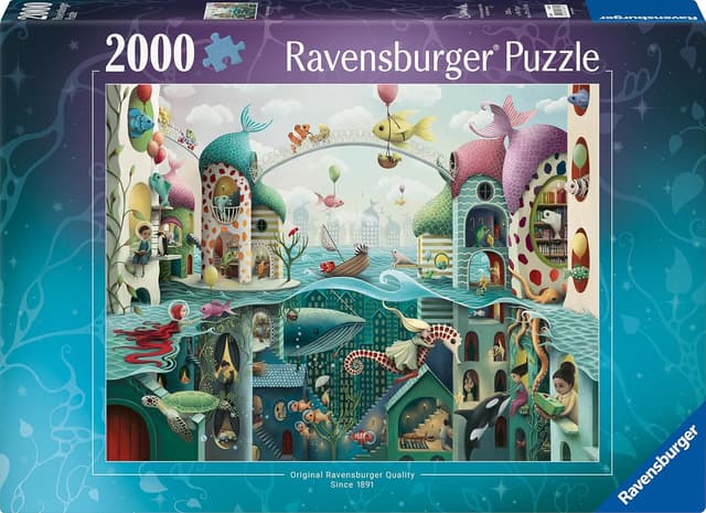Detalle 2 de Puzzle Ravensburger 2000 pièces poissons