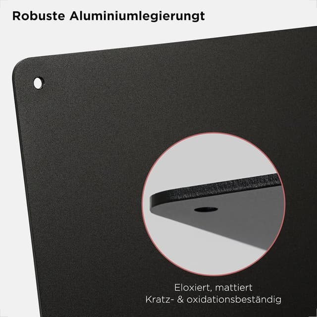 Detalle de evermotor Kennzeichenhalter Motorrad 180 x 200 mm mit 108 mm Reflektor – Aluminium Nummernschildhalter