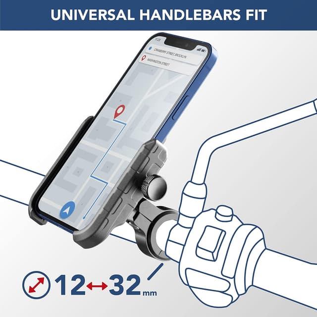 Detalle 2 de Cellularline Rider Steel - Soporte Universal para Smartphone