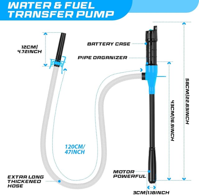 Thumbnail 3 de Portable Transfer Pump 2.4 GPM Electric Siphon Pump ⛽