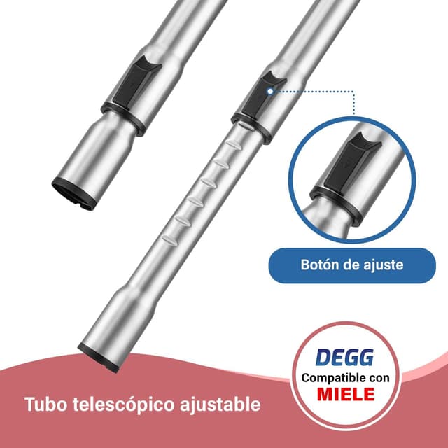 Detalle 2 de DEGG Tubo Telescópico 35mm para Miele 🧹