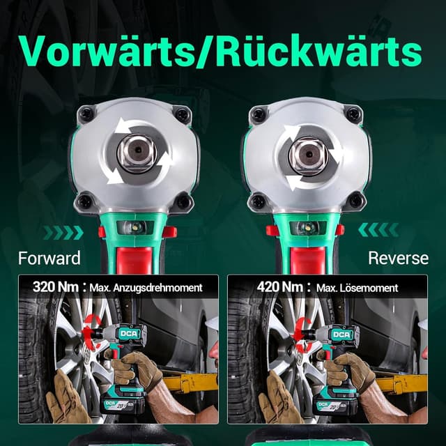 Detalle 2 de DCA Llave de Impacto Brushless 20V 320 N.M