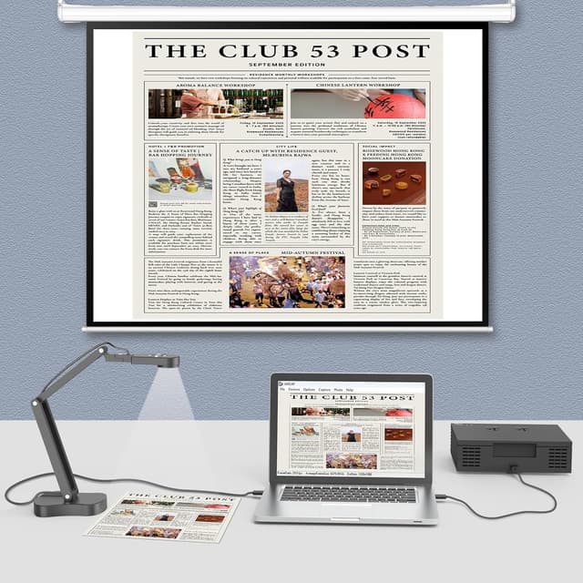 Detalle 2 de Gawervan 8MP USB Document Camera for Teaching & Classroom