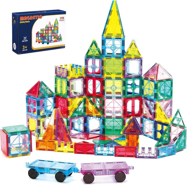 Detalle de Ryoichi 138-piece Magnetic Tiles Set 🧩