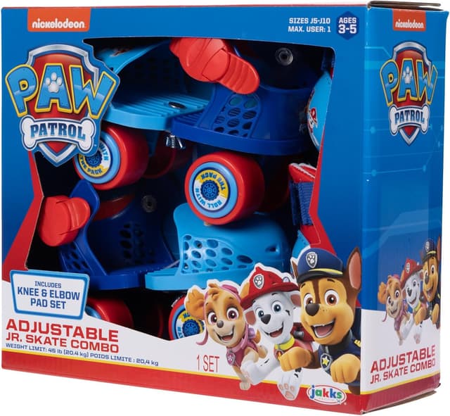 Detalle de Paw Patrol Junior Skates with Adjustable Sizing and Knee/Elbow Pads (Youth 12–2.5)